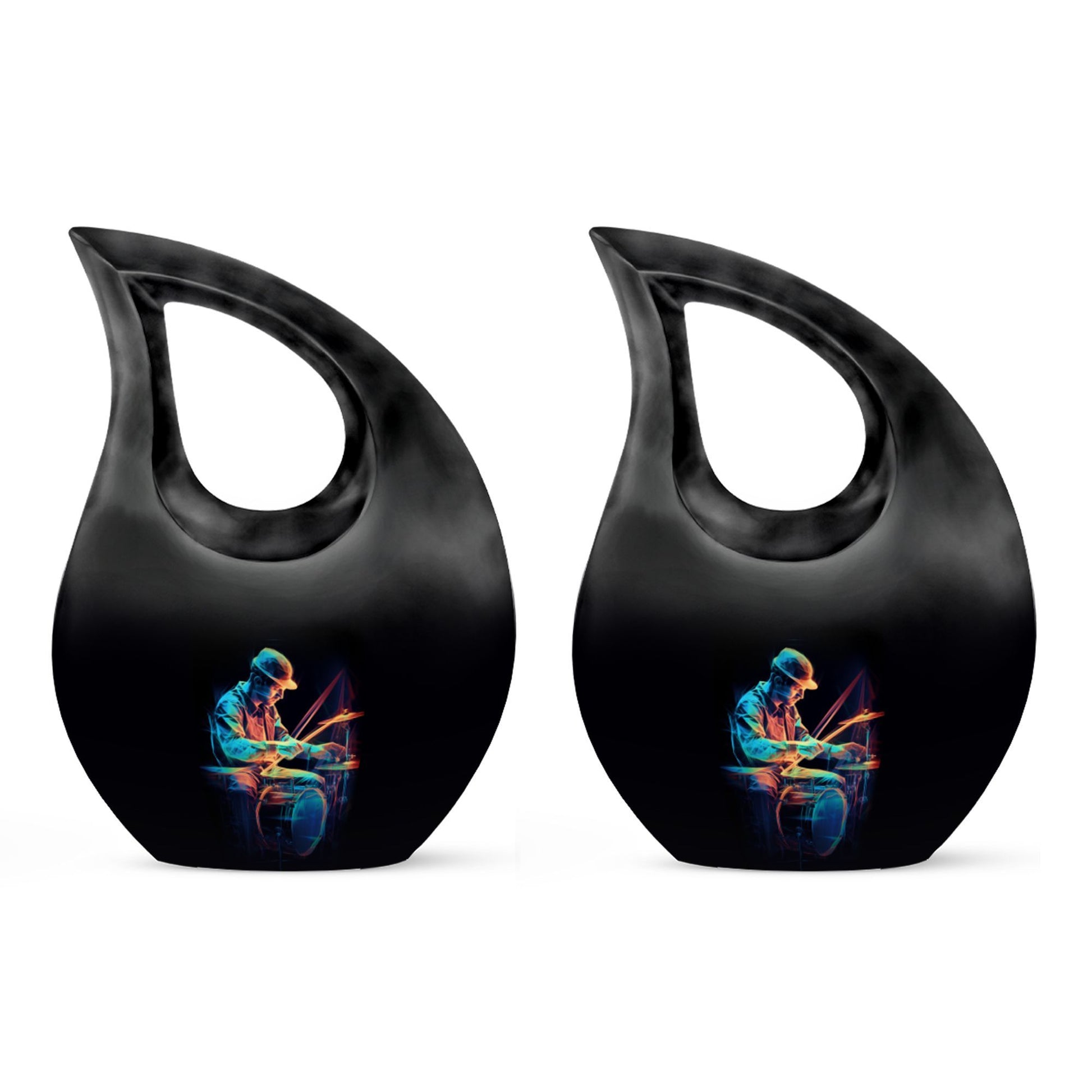 Luminous Drummer Silhouette Urn