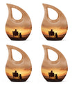 Old Men In Sunset With - Dog Urn Memorial, Funeral Shape Urn