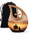 Old Men In Sunset With - Dog Urn Memorial, Funeral Shape Urn