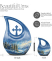 10-inch Snowflakes Urn, 