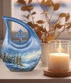 10-inch Snowflakes Urn, 