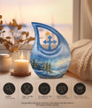 10-inch Snowflakes Urn, 