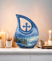 10-inch Snowflakes Urn, 
