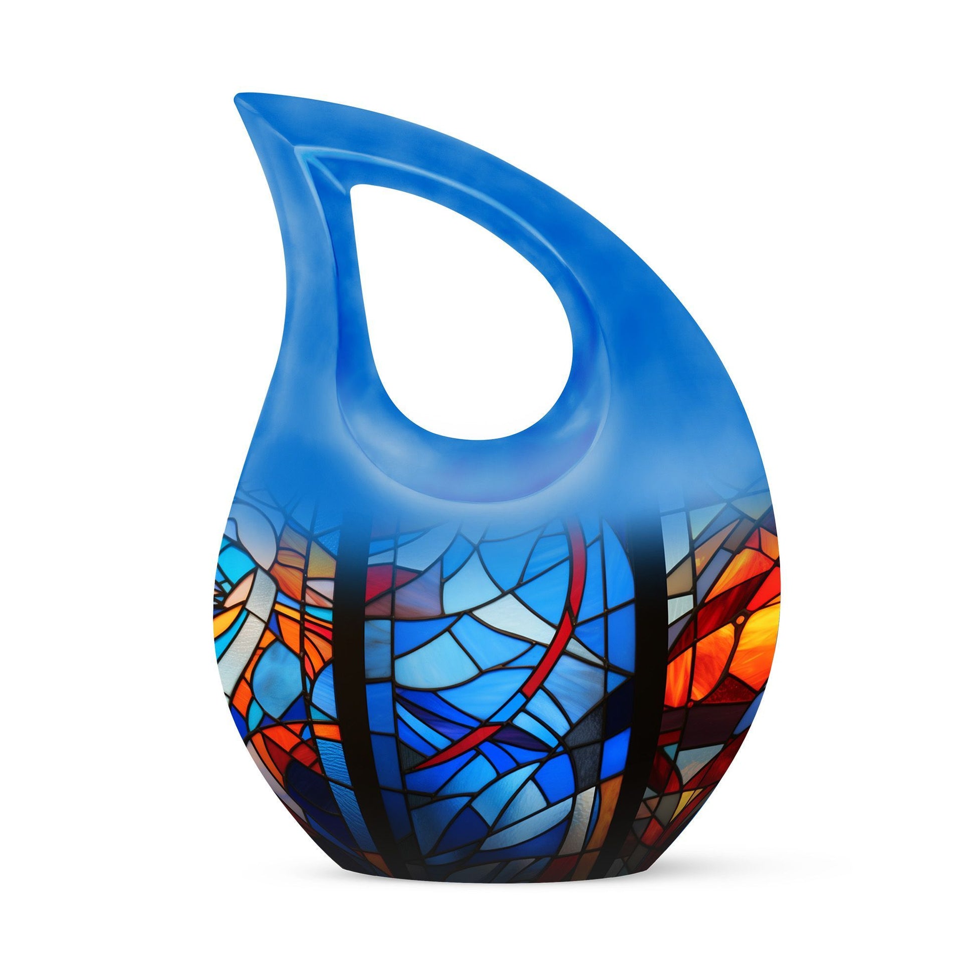 10-inch Stained Glass urn