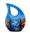 10-inch Stained Glass urn