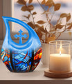 10-inch Stained Glass urn