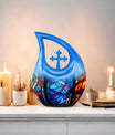 10-inch Stained Glass urn