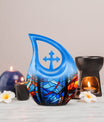 10-inch Stained Glass urn