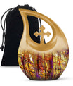 Stained Glass Cremation Urns Memorial, Funeral Shape Urn