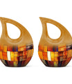 Stained Glass Cool Urn Ashes Memorial, Funeral Cremation Urn For Ashes