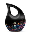 Puffin Bird Medium Urn Memorial, Funeral Shape Urn