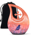 Puffin Bird Urn For Ashes Large Memorial, Funeral Urn For Ashes