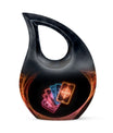 10-inch Tarot Urn with Cross Drop design, perfect Funeral 