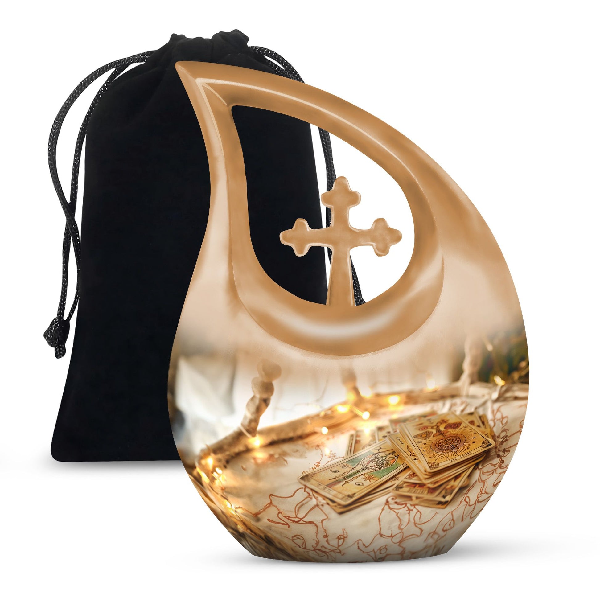 Tarot Urn, Cross Drop design, suitable