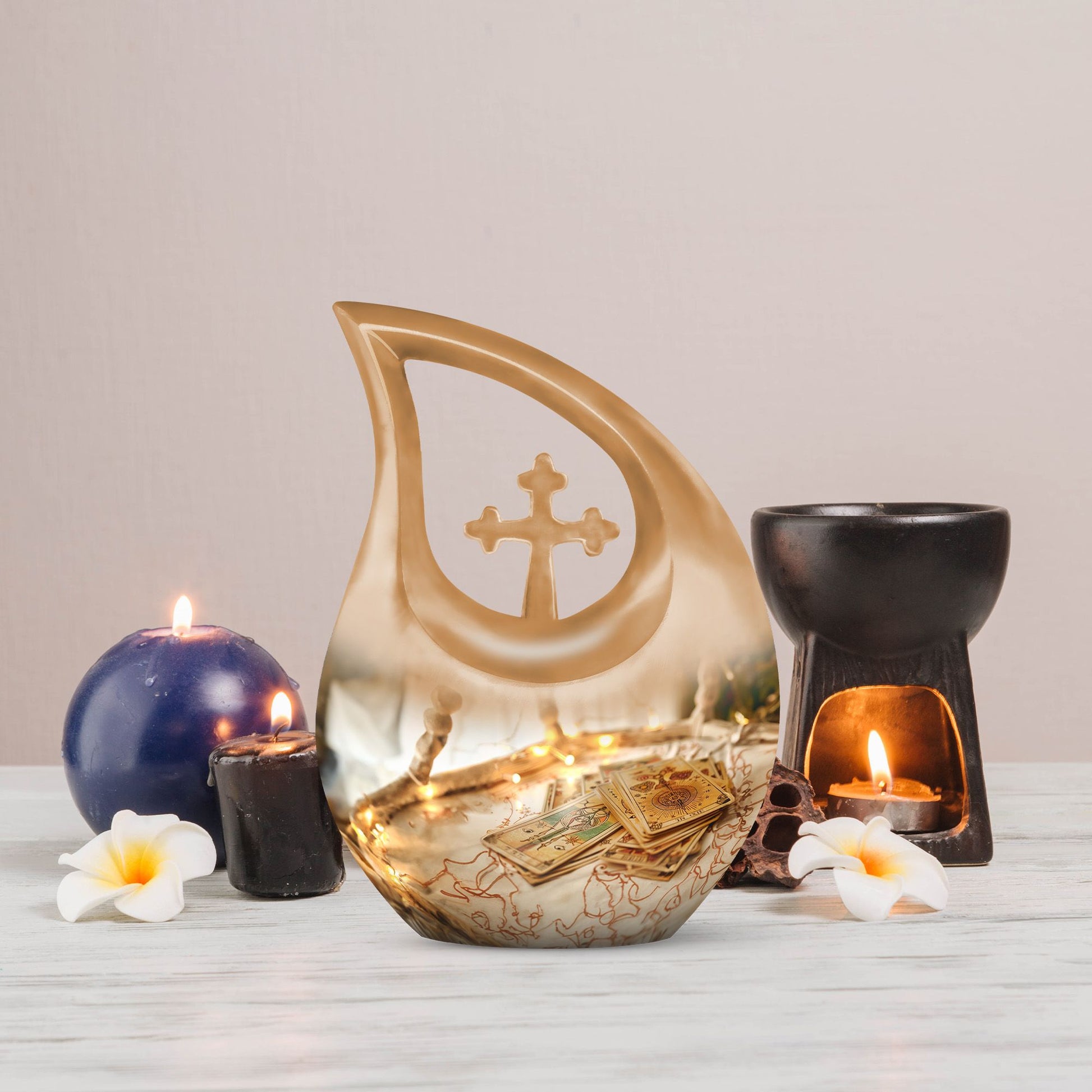 Tarot Urn, Cross Drop design, suitable