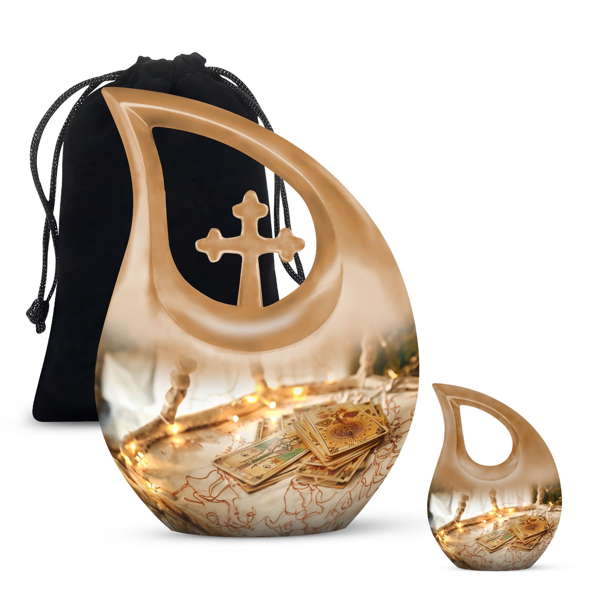 Tarot Urn, Cross Drop design, suitable