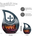 10-inch Tarot Themed Cross Drop Large Urn
