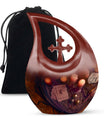 10-inch Tarot Urn in Cross Drop Design for Angel's Ashes, 