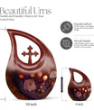 10-inch Tarot Urn in Cross Drop Design for Angel's Ashes, 