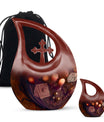 10-inch Tarot Urn in Cross Drop Design for Angel's Ashes, 