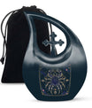 Zodiac themed 10-inch Cross Drop design Aluminum urn, 