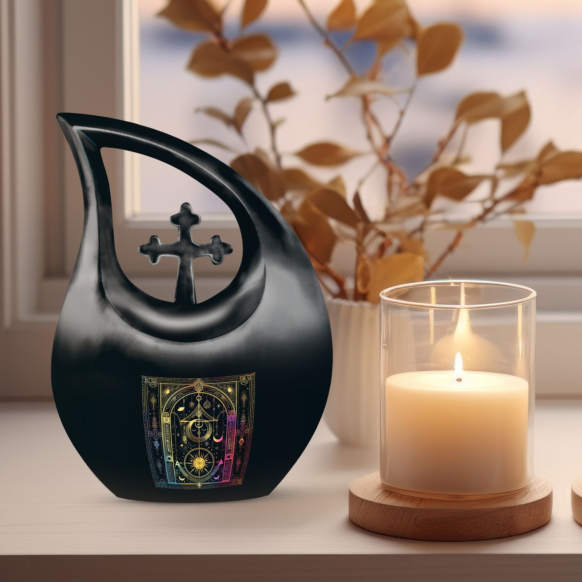 Memorial Zodiac Urn, Cheap Cremation Urn 