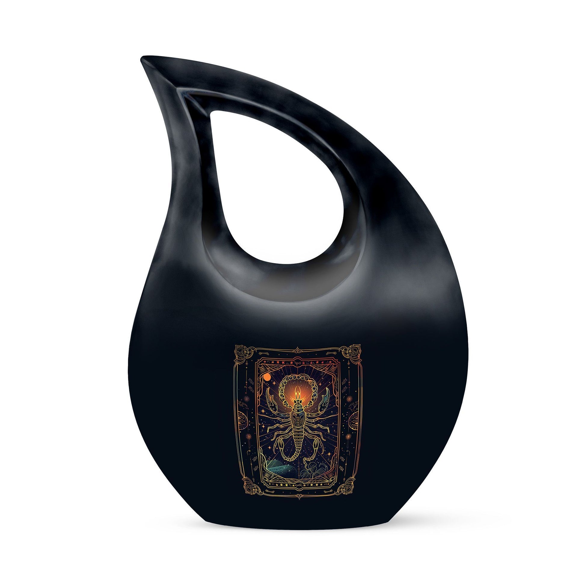 10-inch Zodiac-themed Cross Drop Design Funeral Urn,