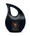 10-inch Zodiac-themed Cross Drop Design Funeral Urn,