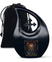 10-inch Zodiac-themed Cross Drop Design Funeral Urn,