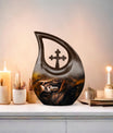 10 Inch Snake Urn with Cross Drop design