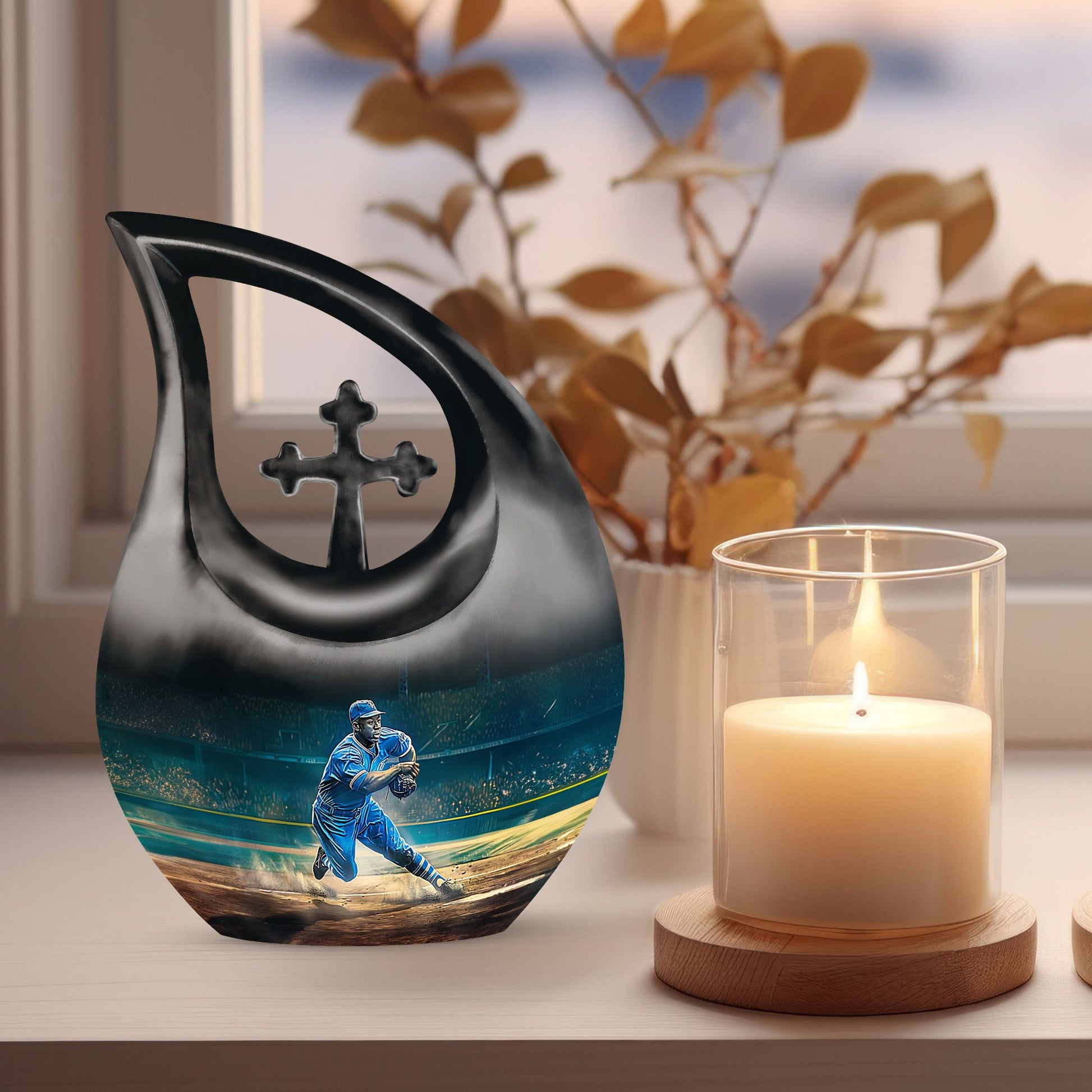 Baseball Themed Cremation Urn