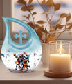 basketball-themed aluminum memorial urn