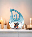 basketball-themed aluminum memorial urn