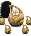 Humming Birds themed Cross Drop Design Memorial Urn, with option for engraving names