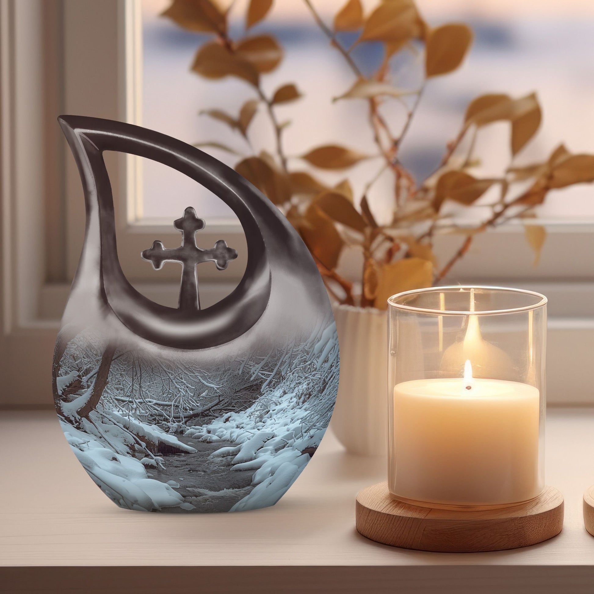 10-inch Mountains Themed Men's Urn 