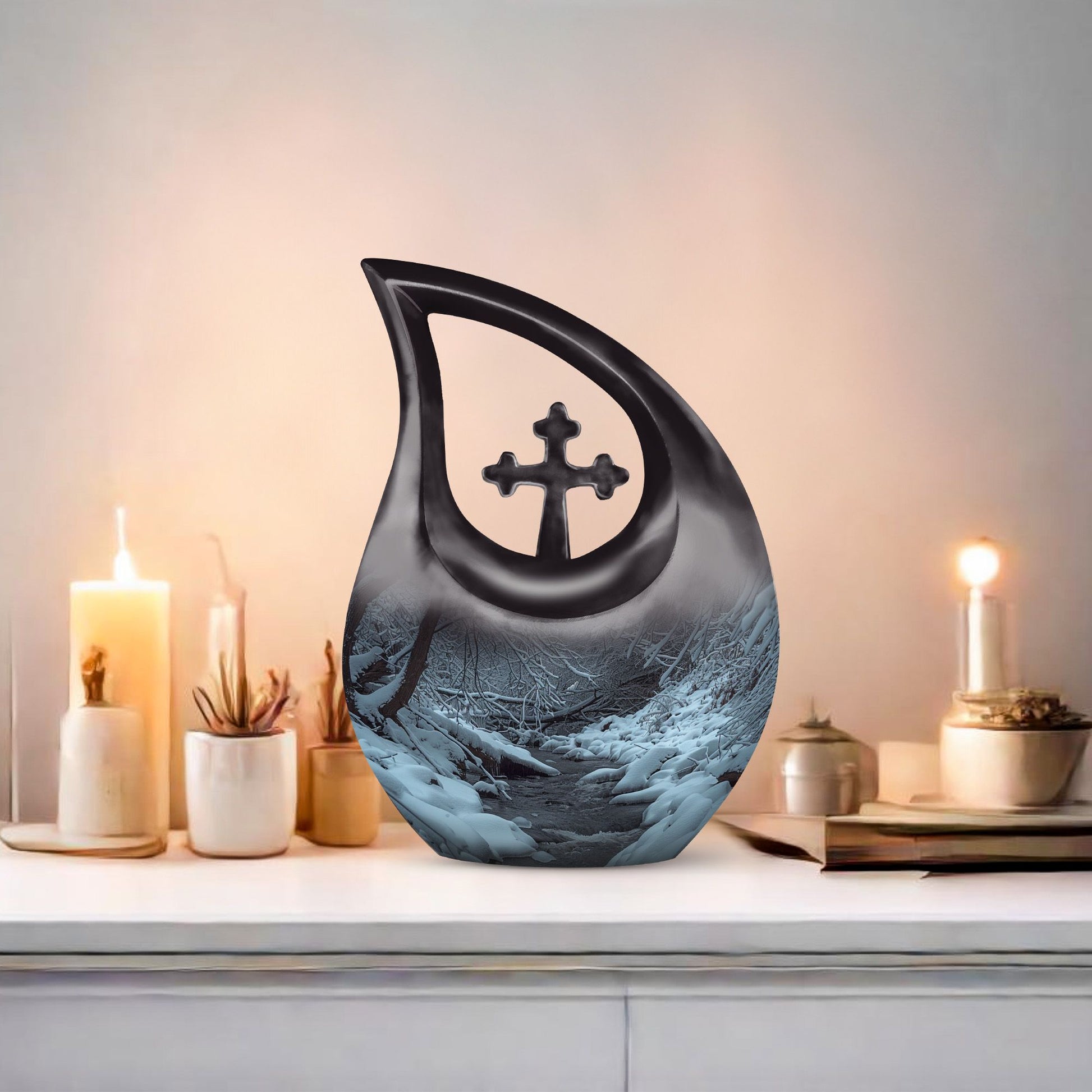 10-inch Mountains Themed Men's Urn 