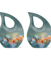 10 inch Cross Drop Humming Bird Urn 