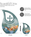 10 inch Cross Drop Humming Bird Urn 