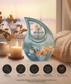 10 inch Cross Drop Humming Bird Urn 