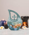 10 inch Cross Drop Humming Bird Urn 