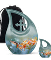 10 inch Cross Drop Humming Bird Urn 