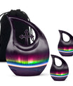 Aurora themed, 10-inch Cross Drop design cremation urn 