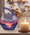 Aurora Cross Drop Pink Urn,