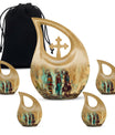 10 inch Native American-themed Cross Drop urn,