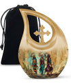 10 inch Native American-themed Cross Drop urn,