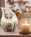 10-inch Native American Cross Drop urn