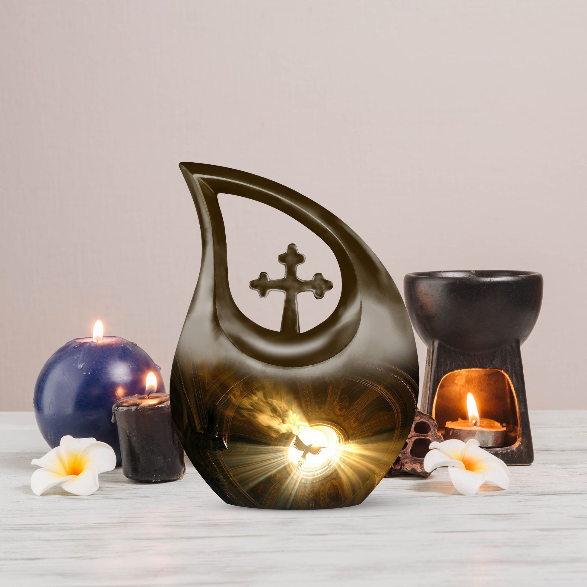 10-inch catholic urn 