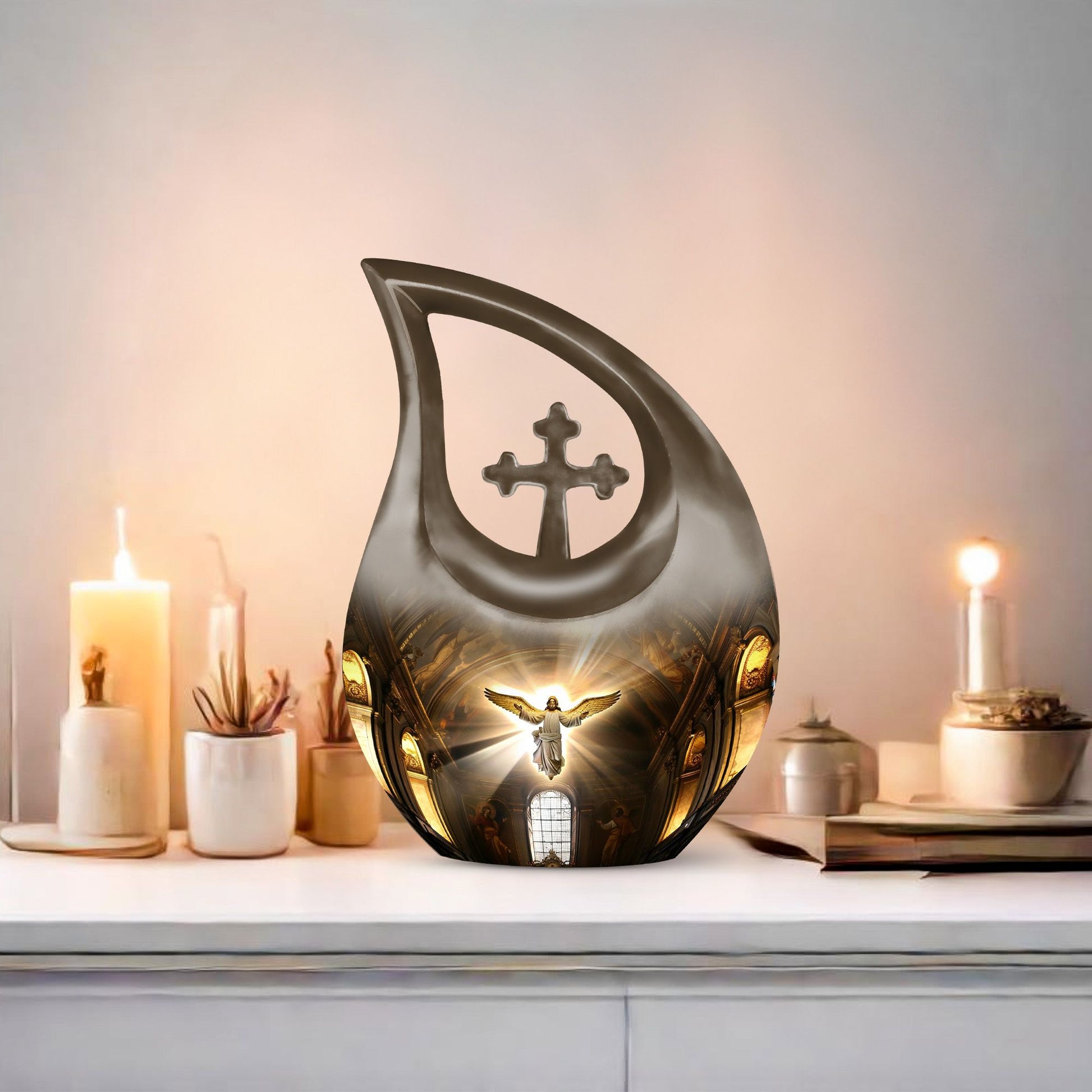 Affordable 10 inch Catholic urn