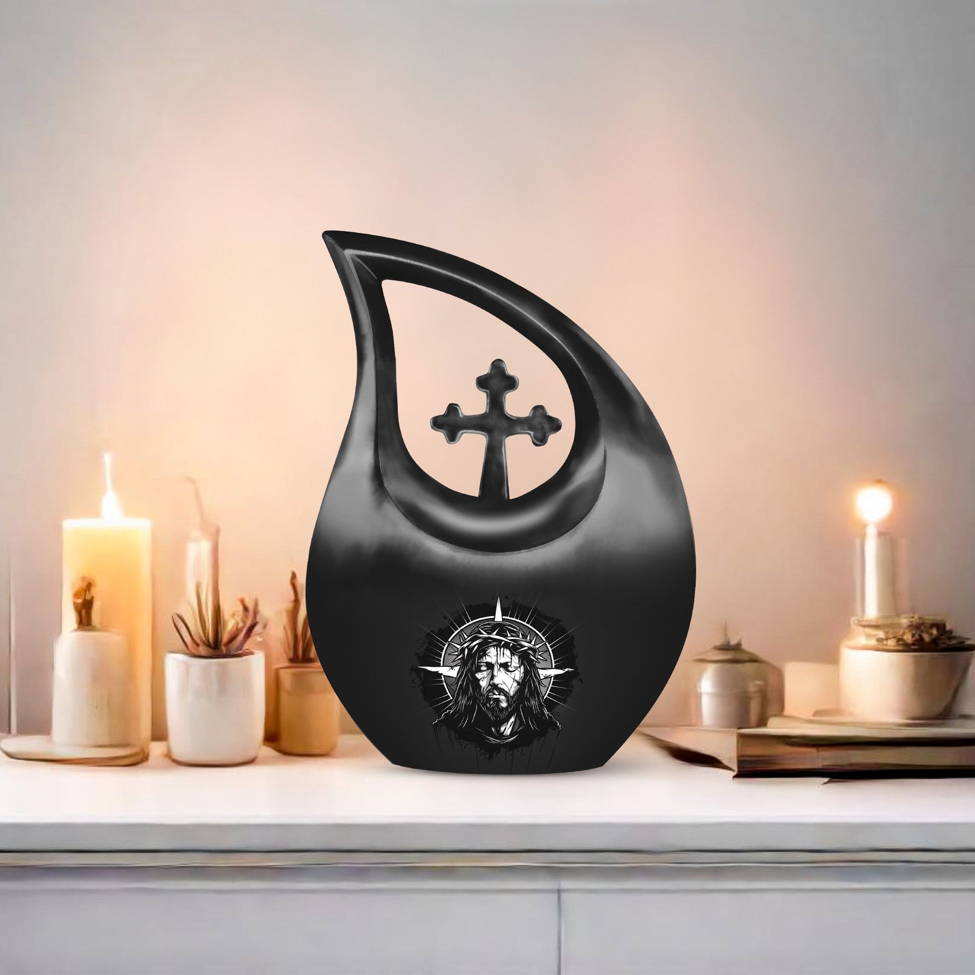 Cross Drop-designed Catholic Urn