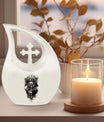 10 inch Catholic Cross Drop urn